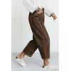 image:imageCHOUYATOU Womens Baggy Barrel Jeans Wide Leg Boyfriend Jeans High Waisted Y2K Cropped Denim Harem PantsBrown