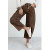 image:imageCHOUYATOU Womens Baggy Barrel Jeans Wide Leg Boyfriend Jeans High Waisted Y2K Cropped Denim Harem PantsBrown