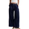 image:imageCHOUYATOU Women 2026 Baggy High Waisted Wide Leg Jeans Trousers Loose Business Casual Denim Palazzo PantsDark Blue