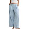image:imageCHOUYATOU Women 2026 Baggy High Waisted Wide Leg Jeans Trousers Loose Business Casual Denim Palazzo PantsLight Blue