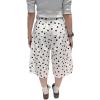 image:imagechouyatou Womens Polka Dot High Waisted Jean Shorts Wide Leg Cargo Five Points Bermuda Denim Shorts with PocketsWhite