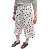 image:imagechouyatou Womens Polka Dot High Waisted Jean Shorts Wide Leg Cargo Five Points Bermuda Denim Shorts with PocketsWhite