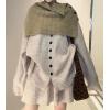 image:imagechouyatou Womens Sweater Skirt Set Ribbed Knit Button Down Cardigan Mini Skirt 2 Piece Sets Matching OutfitsBeige