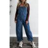 image:imagechouyatou Women Y2K Polka Dot Denim Bib Overalls Wide Leg Boyfriend Baggy Barrel Jeans Overalls JumpsuitsDark Blue
