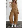 image:imagechouyatou Women Y2K Polka Dot Denim Bib Overalls Wide Leg Boyfriend Baggy Barrel Jeans Overalls JumpsuitsKhaki