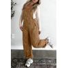 image:imagechouyatou Women Y2K Polka Dot Denim Bib Overalls Wide Leg Boyfriend Baggy Barrel Jeans Overalls JumpsuitsKhaki