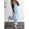 image:imagechouyatou Women Y2K Polka Dot Denim Bib Overalls Wide Leg Boyfriend Baggy Barrel Jeans Overalls JumpsuitsLight Blue