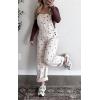 image:imagechouyatou Women Y2K Polka Dot Denim Bib Overalls Wide Leg Boyfriend Baggy Barrel Jeans Overalls JumpsuitsWhite Blue