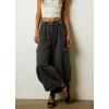 image:imagechouyatou Womens Baggy Wide Leg Jeans Polka Dot Printed Denim Palazzo Pants Crop Y2K Boyfriend JeansBlack