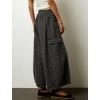image:imagechouyatou Womens Baggy Wide Leg Jeans Polka Dot Printed Denim Palazzo Pants Crop Y2K Boyfriend JeansBlack