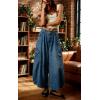 image:imagechouyatou Womens Baggy Wide Leg Jeans Polka Dot Printed Denim Palazzo Pants Crop Y2K Boyfriend JeansBlue