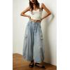 image:imagechouyatou Womens Baggy Wide Leg Jeans Polka Dot Printed Denim Palazzo Pants Crop Y2K Boyfriend JeansLight Blue