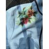 image:imagechouyatou Womens Boho Floral Button Down Belted Shirt Mini Dress Short Sleeve Cotton Tunic Beach Dress with PocketsBlue