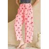 image:imagechouyatou Womens Boho Polka Dot Floral Wide Leg Jeans Y2k Baggy Barrel Jeans High Waisted Denim Palazzo PantsPink
