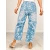 image:imagechouyatou Womens Bow Print Mid Rise Barrel Jeans Wide Leg Baggy Loose Y2k Boyfriend Denim Pants JeansLight Blue