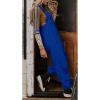 image:imagechouyatou Womens Fuzzy Fleece Overall Adjustable Strap Warm Winter Bib Overalls Casual JumpsuitsNavy Blue