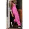 image:imagechouyatou Womens Fuzzy Fleece Overall Adjustable Strap Warm Winter Bib Overalls Casual JumpsuitsPink