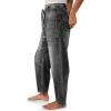 image:imagechouyatou Womens Patchwork Mid Rise Barrel Jeans Wide Leg Baggy Loose Y2k Boyfriend Denim Pants JeansGrey