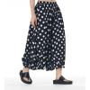 image:imagechouyatou Womens Retro Polka Dot Wide Leg Capri Pants Plaid Print Baggy Loose Fit Culottes Cropped Pants with PocketsDot Black