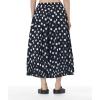 image:imagechouyatou Womens Retro Polka Dot Wide Leg Capri Pants Plaid Print Baggy Loose Fit Culottes Cropped Pants with PocketsDot Black