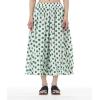 image:imagechouyatou Womens Retro Polka Dot Wide Leg Capri Pants Plaid Print Baggy Loose Fit Culottes Cropped Pants with PocketsDot Green