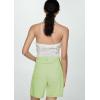 image:imagechouyatou Womens Striped High Waisted Jean Shorts Y2K Cargo Denim Shorts with PocketsGreen