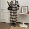 image:imagechouyatou Womens Casual Business Wool Blend Coat Loose Double Breasted Suit Coat Dressy Blazer Pea CoatApricot