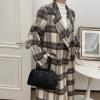 image:imagechouyatou Womens Casual Business Wool Blend Coat Loose Double Breasted Suit Coat Dressy Blazer Pea CoatApricot