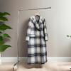 image:imagechouyatou Womens Casual Business Wool Blend Coat Loose Double Breasted Suit Coat Dressy Blazer Pea CoatKhaki