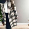 image:imagechouyatou Womens Casual Business Wool Blend Coat Loose Double Breasted Suit Coat Dressy Blazer Pea CoatKhaki