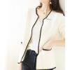 image:imagechouyatou Womens Elegant Knit Open Front Cardigan Sweater RIC Rac Slim Business Casual Blazer JacketBeige