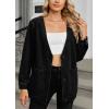 image:imagechouyatou Womens Vintage VNeck Button Down Denim Jacket Loose Casual Collarless Jean Jacket ShacketBluish Grey