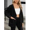 image:imagechouyatou Womens Vintage VNeck Button Down Denim Jacket Loose Casual Collarless Jean Jacket ShacketBluish Grey