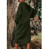 image:imagechouyatou Womens Casual Hooded Sweatshirt Dress Loose Oversized Long Sleeve Hoodie Tunic Dress with PocketsArmy Green