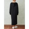 image:imagechouyatou Womens Casual Hooded Sweatshirt Dress Loose Oversized Long Sleeve Hoodie Tunic Dress with PocketsBlack
