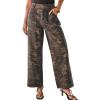 image:imagechouyatou Womens Casual Camo Print Denim Pants Y2k Wide Leg Cargo Jeans Distressed High Waisted Camouflage JeansCamo