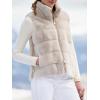 image:imagechouyatou Womens Fall Winter Faux Fur Vest Jacket Casual Zip Up Sleeveless Furry Faux Fur CoatApricot