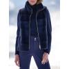 image:imagechouyatou Womens Fall Winter Faux Fur Vest Jacket Casual Zip Up Sleeveless Furry Faux Fur CoatNavy Blue