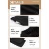 image:imagechouyatou Womens Winter High Waist Wide Leg Wool Blend Palazzo Capri Pants Culottes with PocketsBlack