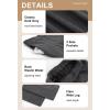 image:imagechouyatou Womens Winter High Waist Wide Leg Wool Blend Palazzo Capri Pants Culottes with PocketsDark Gray