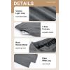 image:imagechouyatou Womens Winter High Waist Wide Leg Wool Blend Palazzo Capri Pants Culottes with PocketsLight Gray