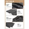 image:imagechouyatou Womens Winter High Waist Wide Leg Wool Blend Palazzo Capri Pants Culottes with PocketsPlaid