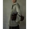 image:imagechouyatou Womens Winter Hooded Wool Coat Casual Loose Trench Pea Coat Zip Up Wool Blend Utility Safari JacketLight Gray