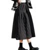 image:imagechouyatou Womens Puff Sleeve Babydoll Dress Cute Gingham Peter Pan Collar Shift Plaid Mini Short DressBlack