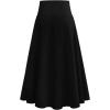 image:imagechouyatou Womens Asymmetrical High Low Ruffle Hem Split Maxi Skirts High Wait Flounce SkirtBlack
