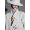 image:imagechouyatou Womens Stand Collar Loose Fit Wool Coat Button Down Dressy Winter Warm Trench Coat OuterwearWhite