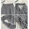 image:imagechouyatou Womens Vintage Plaid Ruffle Skirt High Elastic Waist A Line Swing Pleated Long SkirtBlack