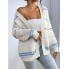 image:imagechouyatou Women Fall Lightweight Cardigan Sweater Open Front Casual Oversized Cardigan TopBlue
