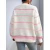 image:imagechouyatou Women Fall Lightweight Cardigan Sweater Open Front Casual Oversized Cardigan TopPink