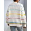 image:imagechouyatou Women Fall Lightweight Cardigan Sweater Open Front Casual Oversized Cardigan TopRainbow